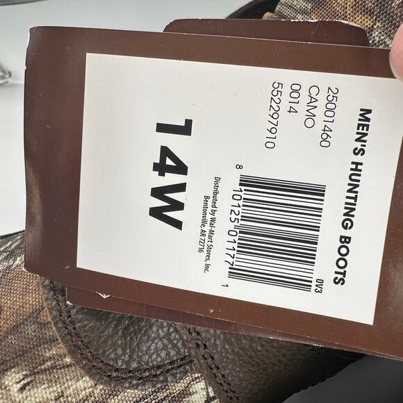 Herman Survivors Men’s 14W Camo Hunting Boots Thinsulate 400g Waterproof - Picture 6 of 8